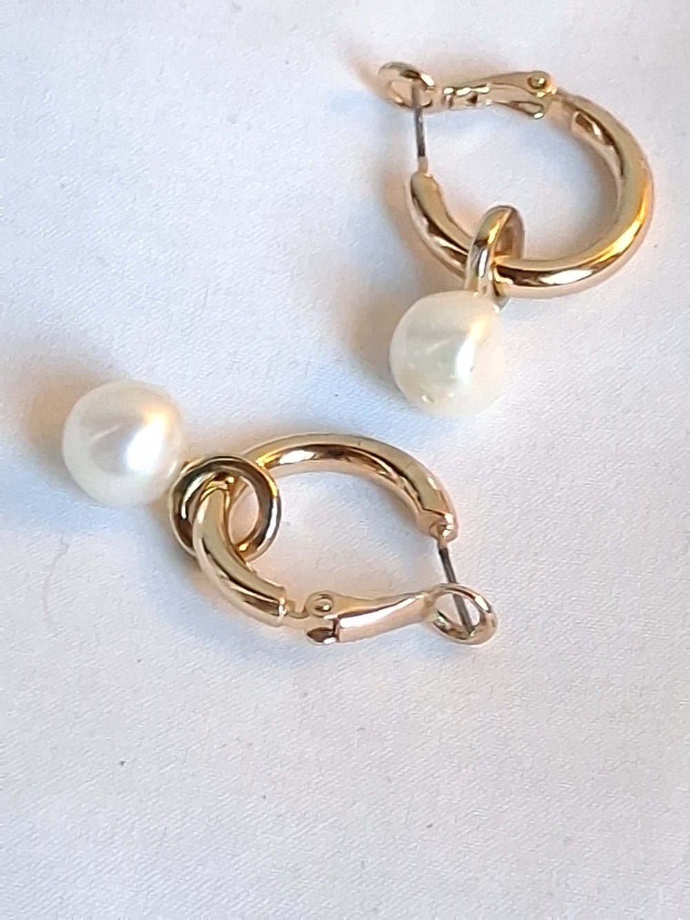 Argento Vivo Pearl Drop Hoop Earrings